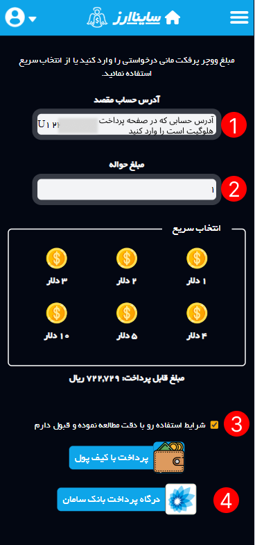 حواله پرفکت مانی در ساینا ارز 